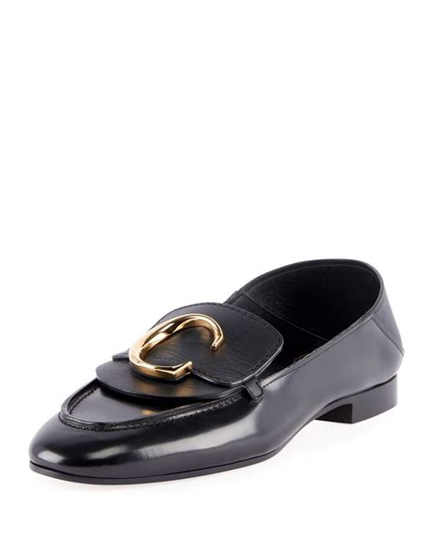 chloe c loafers black|chloe clearance flats.